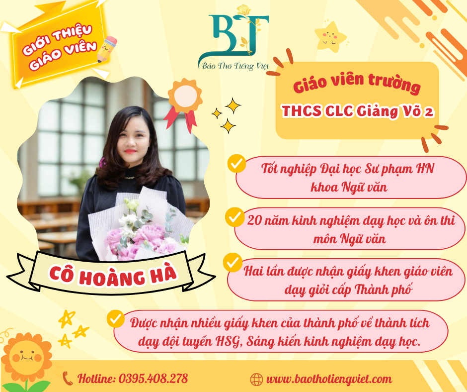 TUYỂN SINH LỚP NGỮ VĂN 9 ONLINE 